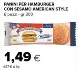 Tigre Panini per hamburger con sesamo American style offerta