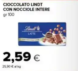 Tigre Cioccolato Lindt con nocciole intere offerta
