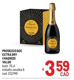 Metro Prosecco Doc Extra Dry I Magredi Valdo offerta