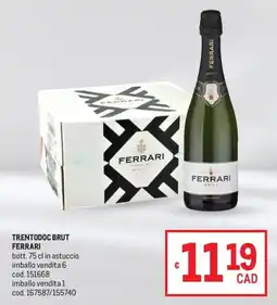 Metro Trentodoc brut Ferrari offerta