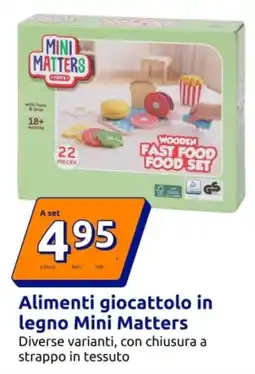 Action Alimenti giocattolo in legno Mini Matters offerta