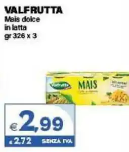 Boningros Cash and Carry Valfrutta Mais dolce in latta offerta