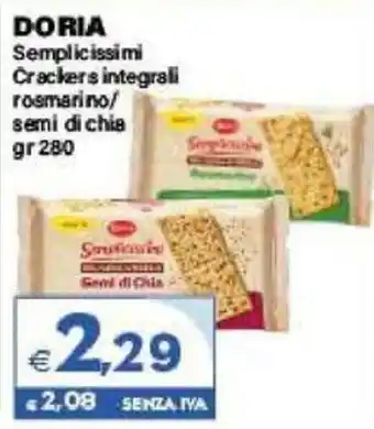 Doria Crackers integrali rosmarino/semi di chia