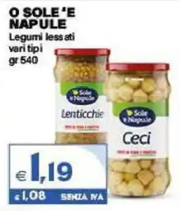 Boningros Cash and Carry O Sole 'e Napule legumi lessati offerta