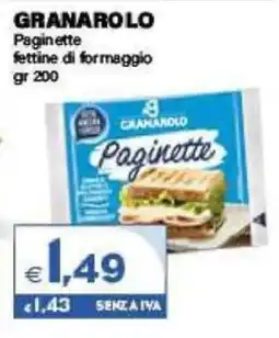 Boningros Cash and Carry Granarolo Paginette fettine di formaggio offerta