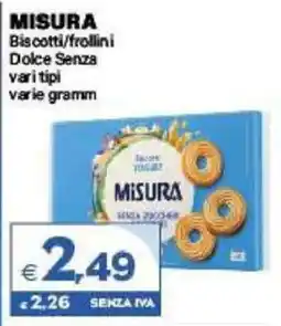 Boningros Cash and Carry Misura Biscotti/frollini Dolce Senza offerta