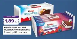 Tigre Kinder fetta al latte offerta
