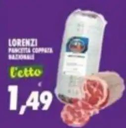 Compri Meglio Lorenzi pancetta coppata nazionale offerta