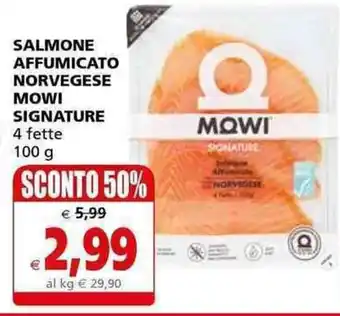 Il Gigante Mowi Signature Salmone Affumicato Norvegese 4 fette 100g offerta