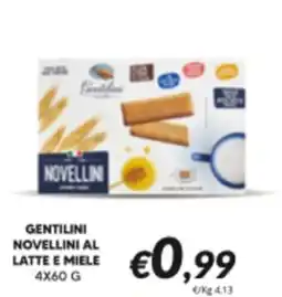 Supermercati Visotto Gentilini Novellini al latte e miele offerta