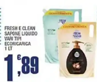 Fresh e clean sapone liquido