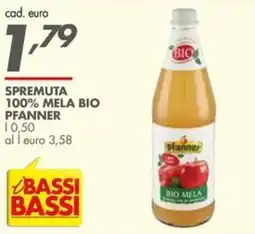 Italmark Spremuta 100% mela bio Pfanner offerta