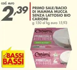 Italmark Primo sale/bacio di mamma mucca senza lattosio bio Carioni offerta