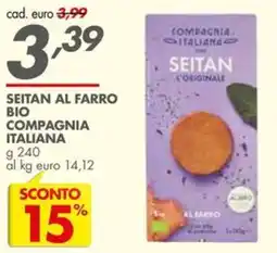 Italmark Seitan al farro bio Compagnia Italiana offerta