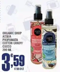 Splendidi e Splendenti Organic Shop acqua profumata cotton candy/cocco offerta
