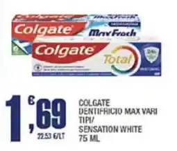 Splendidi e Splendenti Colgate dentifricio max vari tipi/ sensation white offerta