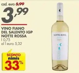 Italmark Vino Fiano del Salento IGP Notte Rossa offerta