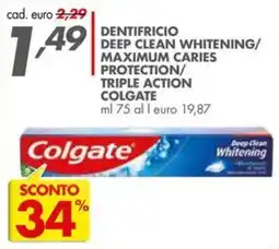 Italmark Dentifricio Deep Clean Whitening Colgate offerta
