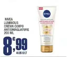 Splendidi e Splendenti Nivea luminous crema corpo antismagliature offerta