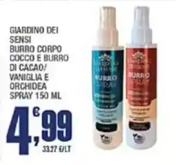 Splendidi e Splendenti Giardino dei sensi burro corpo cocco e burro di cacao offerta