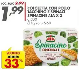 Italmark Spinacine Originali Cotoletta con pollo, tacchino e spinaci offerta