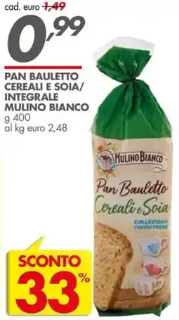 Italmark Pan Bauletto Cereali e Soia Mulino Bianco offerta