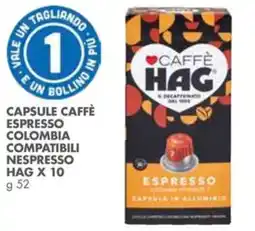 Italmark Capsule caffè espresso Colombia compatibili Nespresso Hag offerta