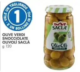 Italmark Olive verdi snocciolate Olivoli Saclà offerta
