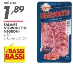 Italmark Salame Negronetto Negroni offerta
