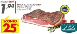 Italmark Speck Alto Adige IGP Banco Taglio offerta