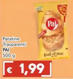 Italy Cash Patatine Trasparenti PAI offerta