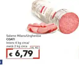Italy Cash Salame Milano/Ungherese COATI offerta