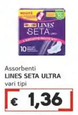 Italy Cash Assorbenti Lines Seta Ultra offerta