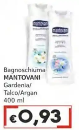 Italy Cash Bagnoschiuma Mantovani Gardenia/Talco/Argan offerta