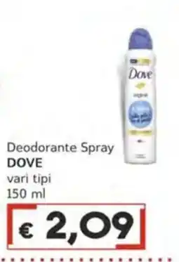 Italy Cash Deodorante Spray DOVE offerta
