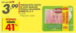 Italmark Prosciutto cotto Beretta offerta
