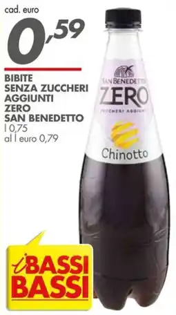 Italmark Bibite senza zuccheri aggiunti zero San Benedetto Chinotto offerta