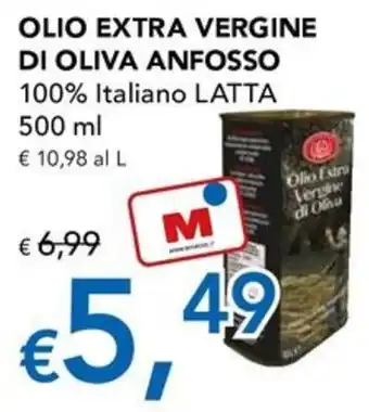 Olio extra vergine di oliva Anfosso
