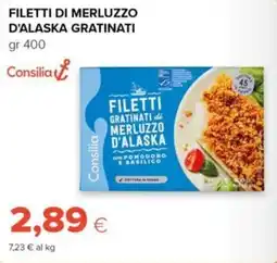 Tigre Filetti di merluzzo d'alaska gratinati Consilia offerta