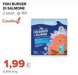 Tigre Fish burger di salmone Consilia offerta