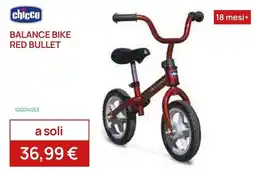 Prenatal Chicco balance bike red bullet offerta