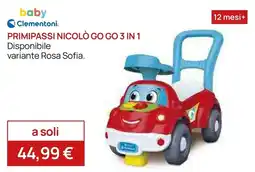 Prenatal Primipassi Nicolò Go Go 3 in 1 offerta