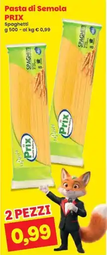 Prix Quality Pasta di Semola Prix Spaghetti offerta