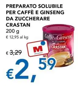 Migross Superstore Preparato solubile per caffè e ginseng da zuccherare Crastan offerta
