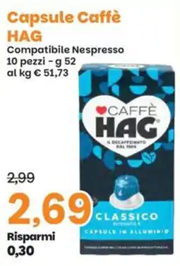 Prix Quality Capsule Caffè HAG offerta