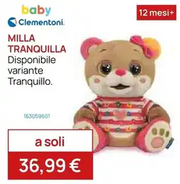 Prenatal Milla Tranquilla Clementoni offerta