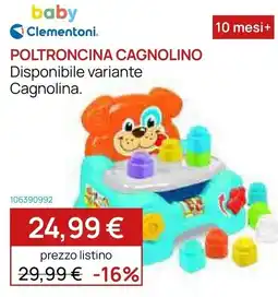 Prenatal Poltroncina Cagnolino Clementoni offerta