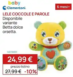 Prenatal Clementoni Lele coccole e parole offerta