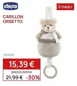 Prenatal Chicco carillon orsetto offerta