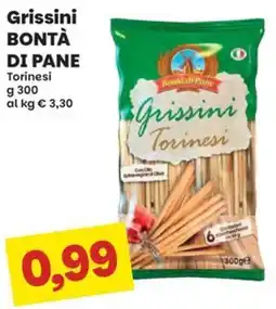 Prix Quality Grissini BONTÀ DI PANE Torinesi offerta